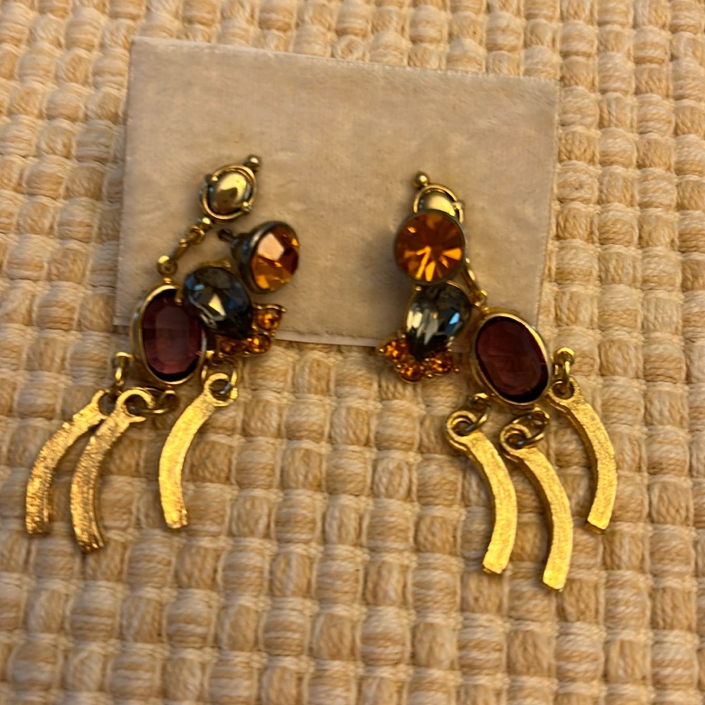 Earrings- vintage with gemstones